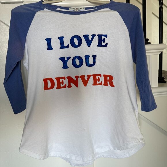 Denver Broncos Raglan Baseball Tee - Ladies M - Picture 1 of 7